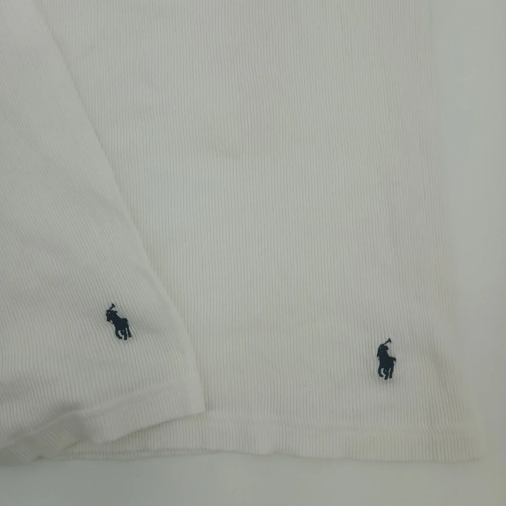 Polo Ralph Lauren Mens 2-Pack White Ribbed Tank Tops Classic Fit Cotton Large